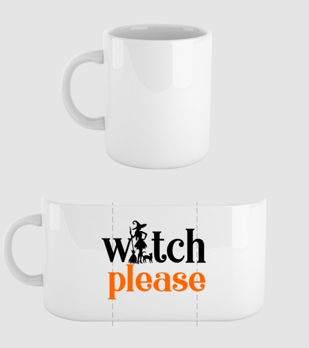 WITCH PLEASE minta fehér pólón