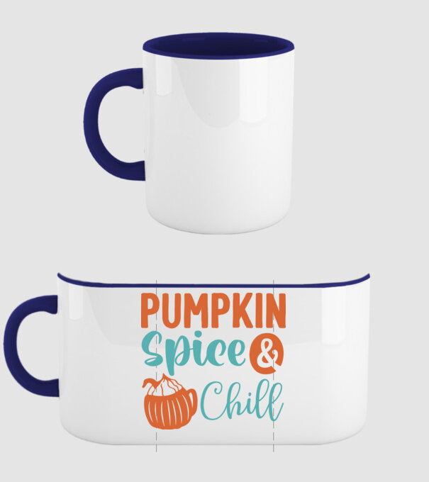 Pumpkin spice  chill minta sötétkék pólón