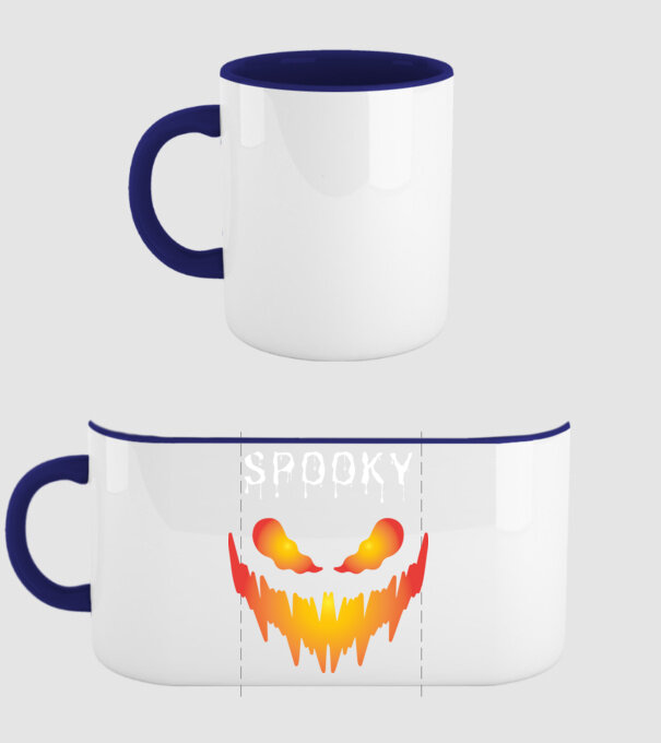 Spooky minta sötétkék pólón