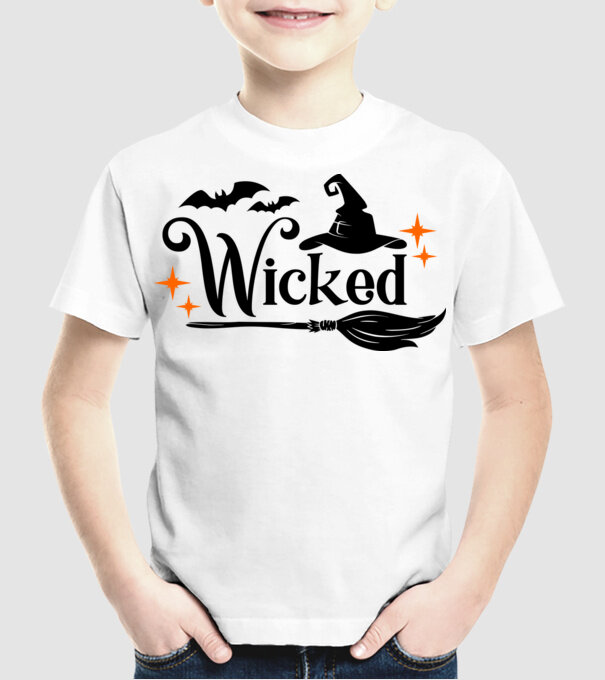 WICKED minta fehér pólón