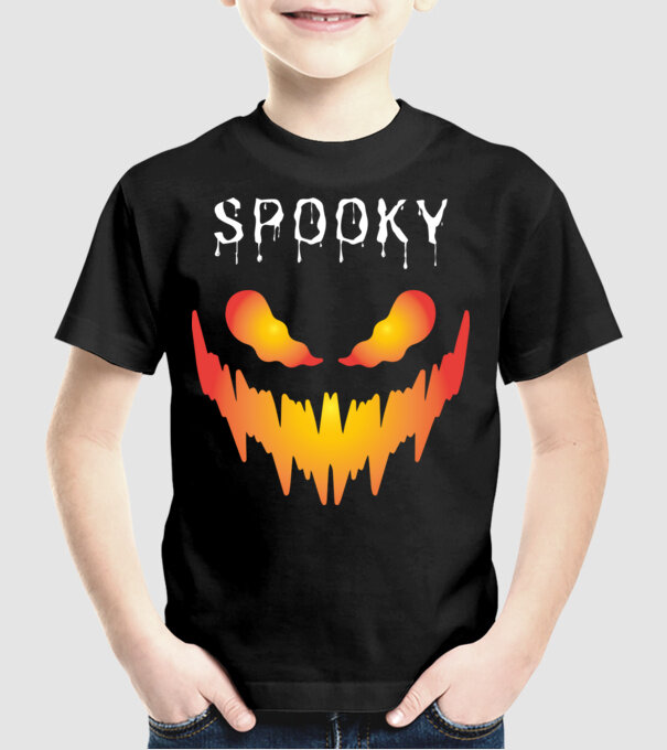 Spooky  minta fekete pólón