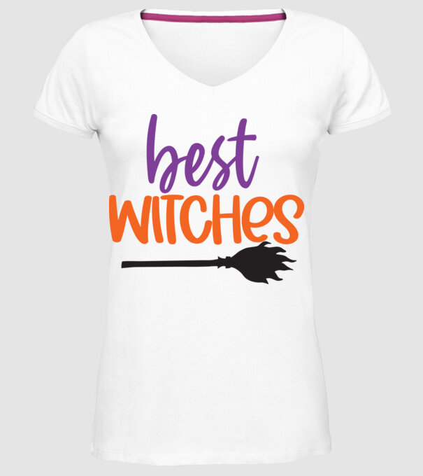 Best Witches  minta fehér pólón
