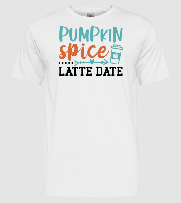 Pumpkin spice latte date minta fehér pólón