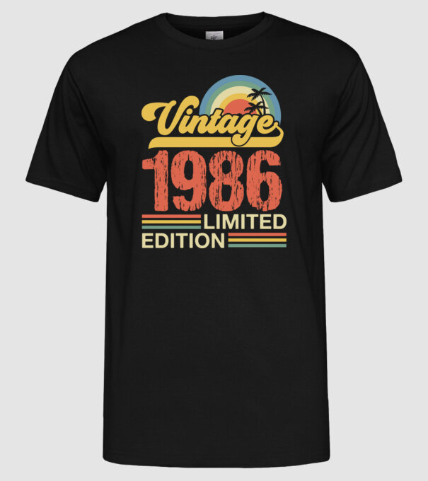 Vintage Years Limited Edition 1986 minta fekete pólón