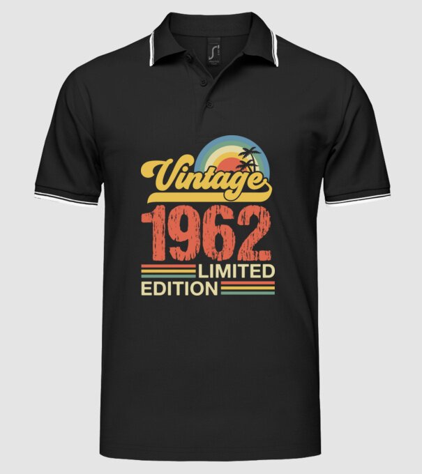 Vintage Years Limited Edition 1962 minta fekete pólón