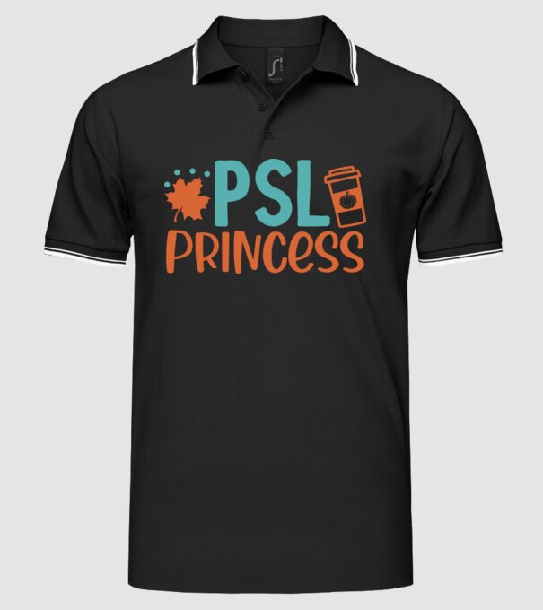 Psl princess minta fekete pólón