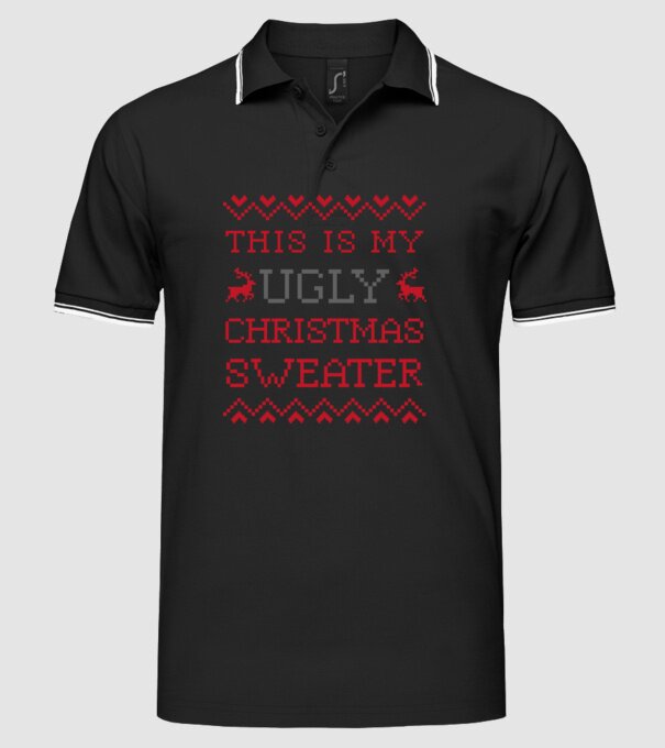 This Is My Ugly minta fekete pólón