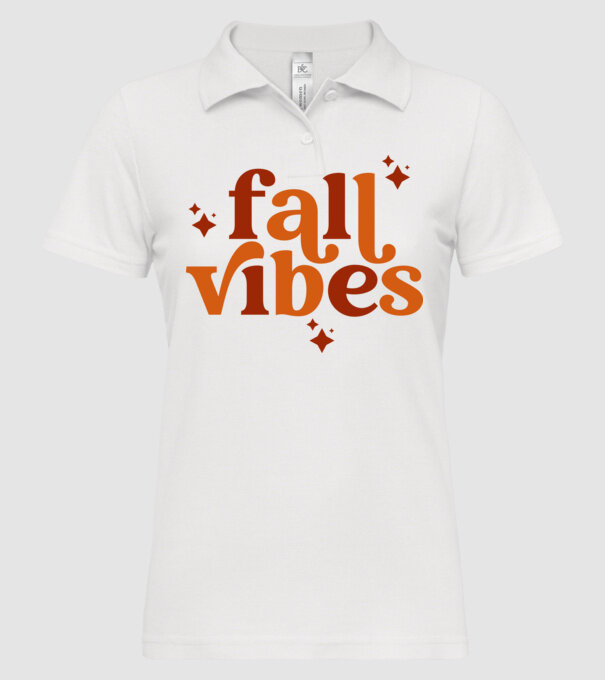 Fall vibes minta fehér pólón