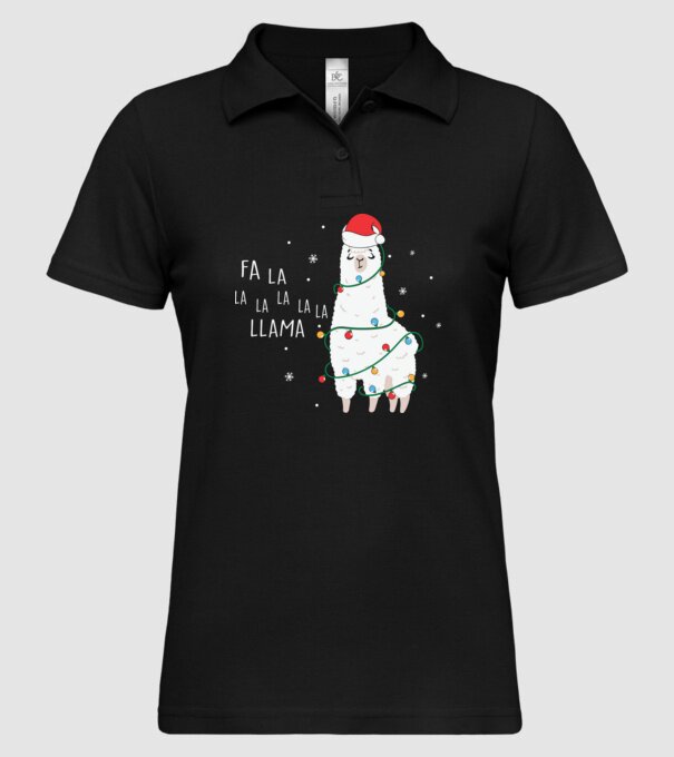 Fa La La Llama minta fekete pólón