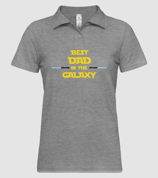 Best Dad in the galaxy minta szürke pólón