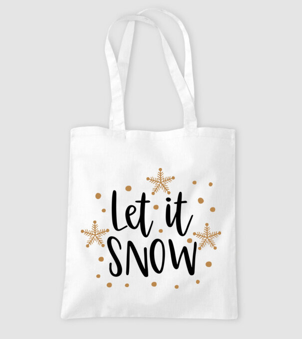 Let it Snow minta fehér pólón