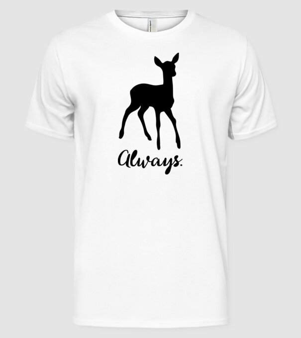 Deer Always minta fehér pólón