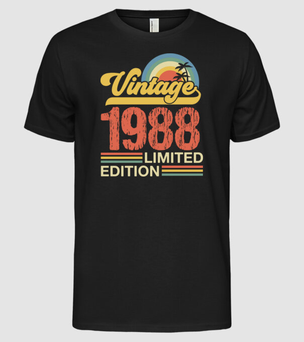 Vintage Years Limited Edition 1988 minta fekete pólón