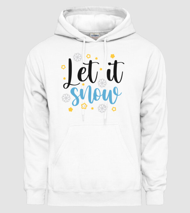 let it snow 3 minta fehér pólón