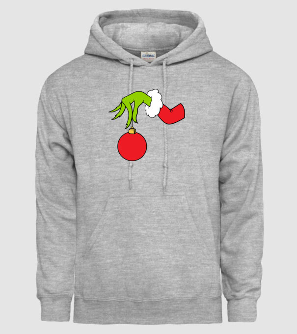 Grinch hand  minta szürke pólón