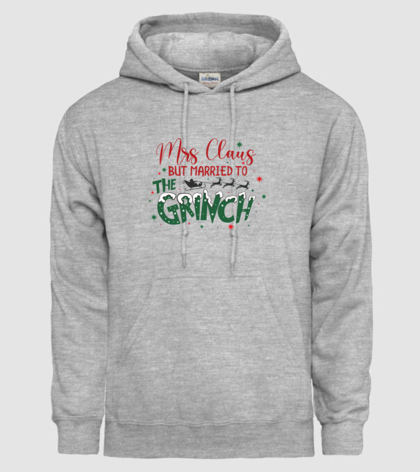 Married to the Grinch minta szürke pólón