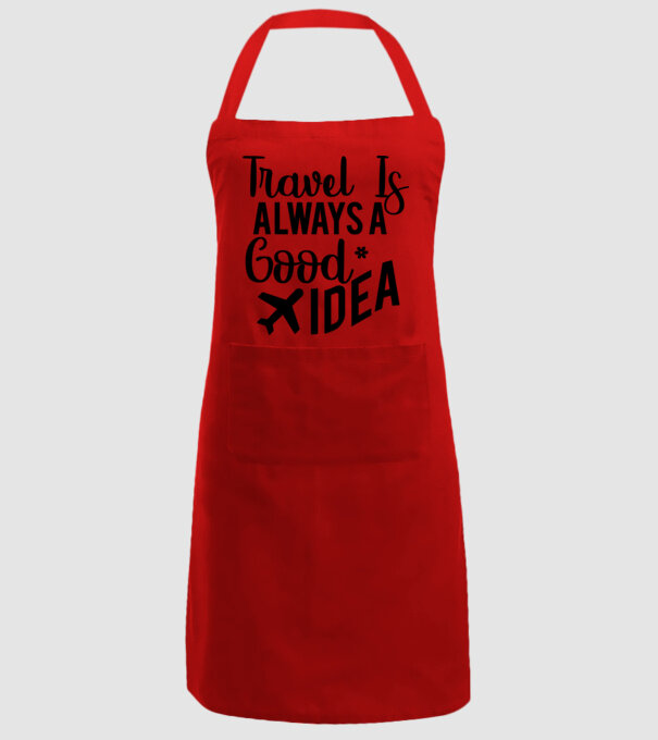 Travel is always a good idea minta piros pólón