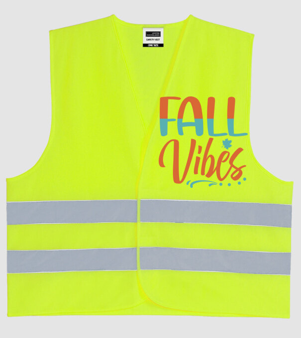 Fall vibes minta neonsárga pólón