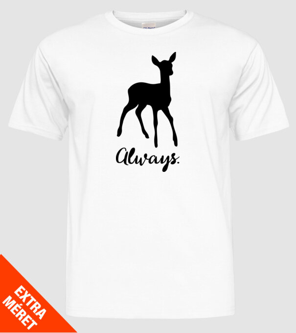 Deer Always minta fehér pólón
