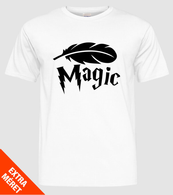 Magic minta fehér pólón