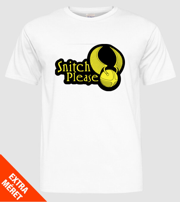 snitch please minta fehér pólón