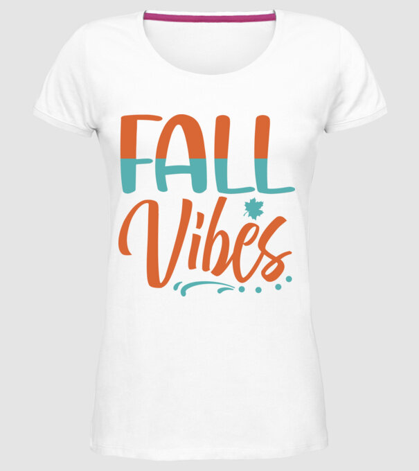 Fall vibes minta fehér pólón