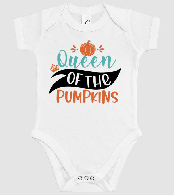 Queen of the pumpkins minta fehér pólón