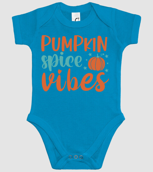 Pumpkin spice vibes minta türkiz pólón