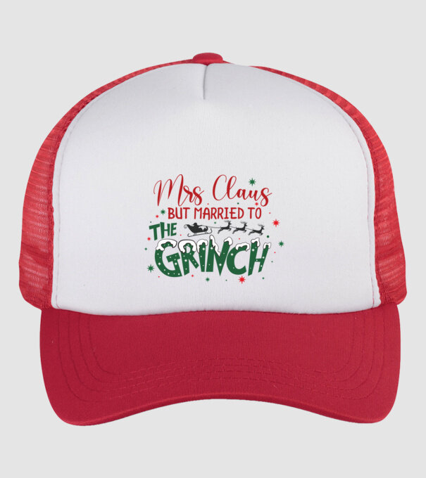 Married to the Grinch  minta fehér/piros pólón