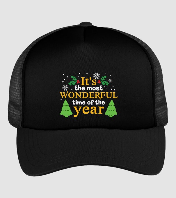 It's most wonderful time minta fekete pólón