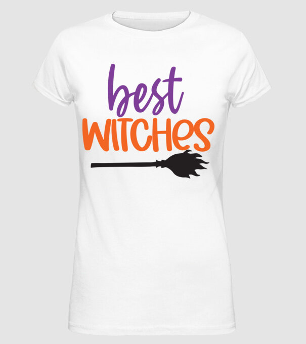 Best Witches minta fehér pólón