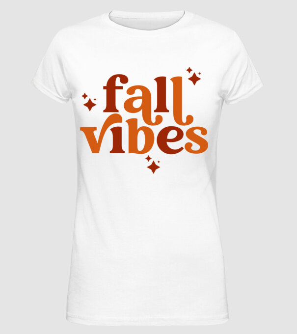 Fall vibes minta fehér pólón