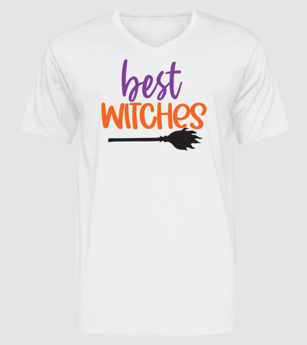 Best Witches minta fehér pólón