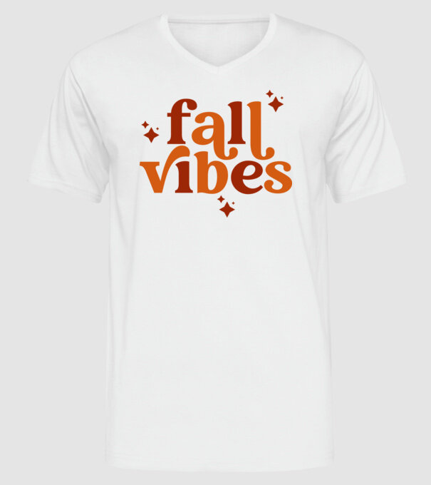 Fall vibes minta fehér pólón