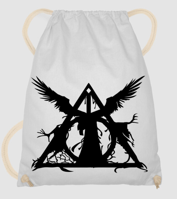Deathly Hallows minta fehér pólón