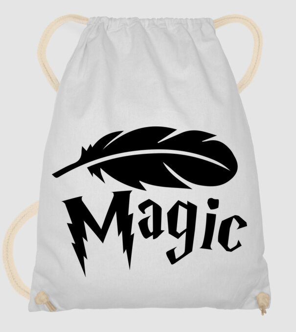 Magic minta fehér pólón