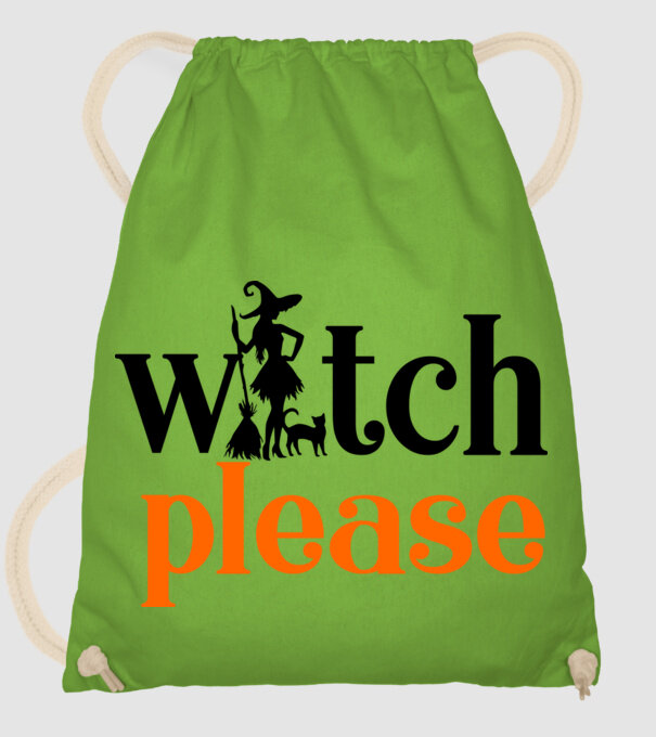 WITCH PLEASE minta almazöld pólón