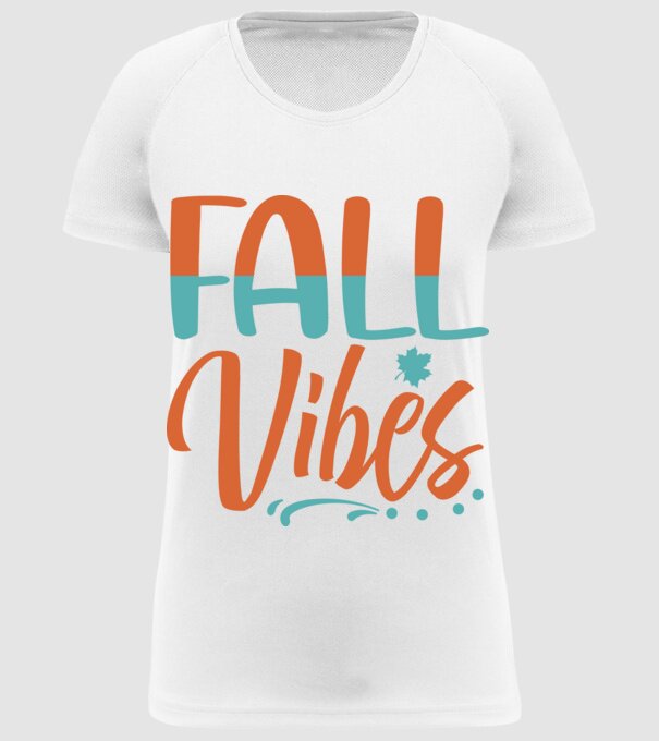 Fall vibes minta fehér pólón