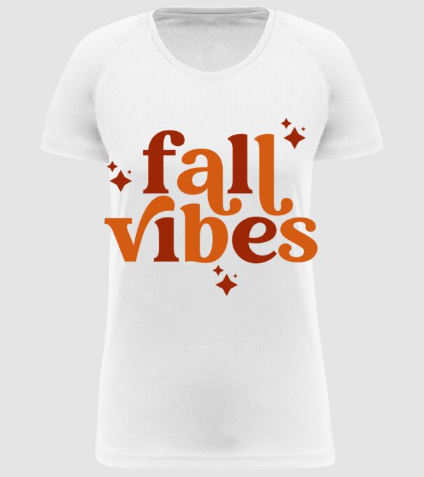 Fall vibes minta fehér pólón