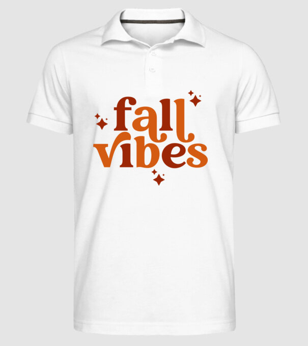 Fall vibes minta fehér pólón