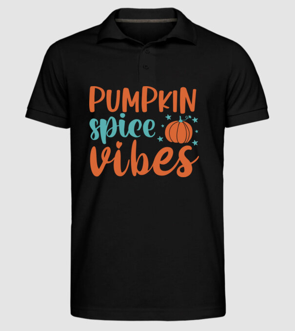 Pumpkin spice vibes minta fekete pólón