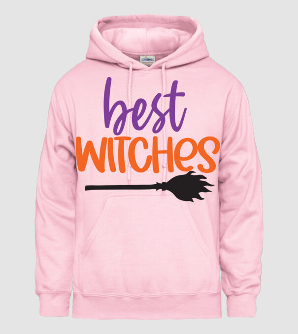 Best Witches minta világos rózsaszín pólón