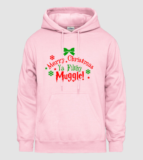Christmas Muggle 2 minta világos rózsaszín pólón