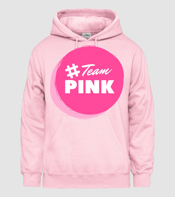 Team Pink minta világos rózsaszín pólón