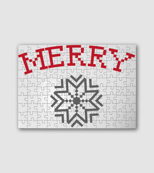 Merry minta fehér pólón