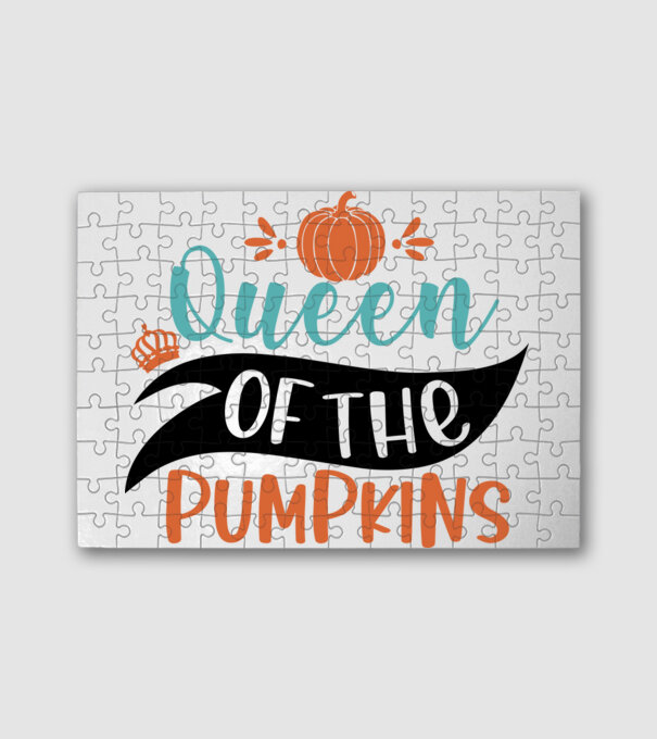Queen of the pumpkins minta fehér pólón