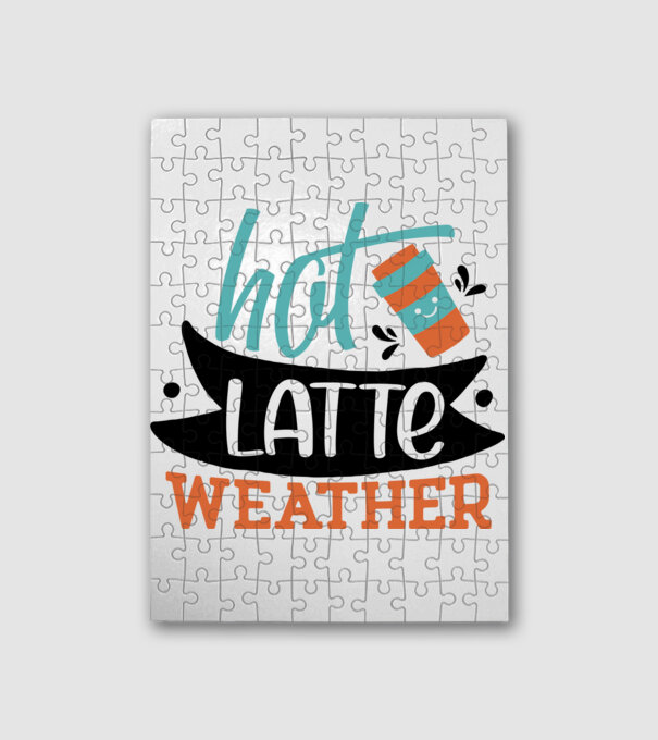Hot latte weather minta fehér pólón