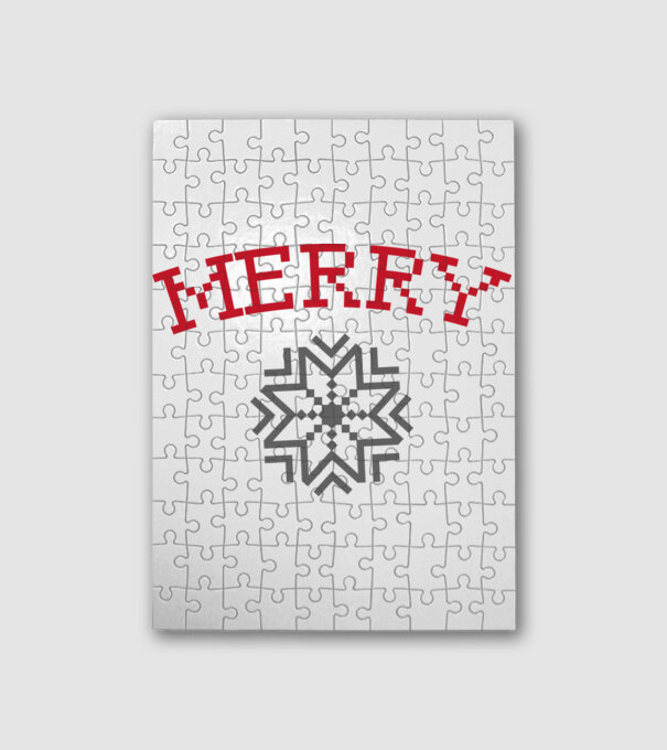 Merry minta fehér pólón