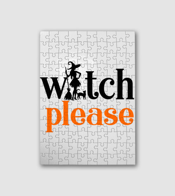 WITCH PLEASE minta fehér pólón