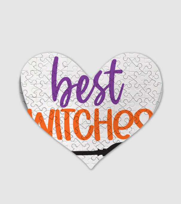 Best Witches minta fehér pólón